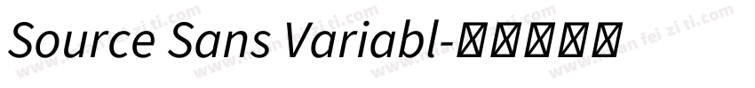 Source Sans Variabl字体转换